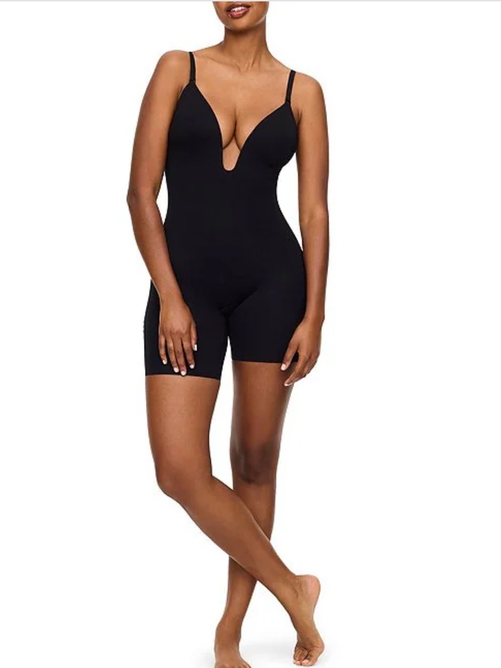 SPANXshape Suit Your Fancy Plunge Low-Back Mid-Thigh Bodysuit